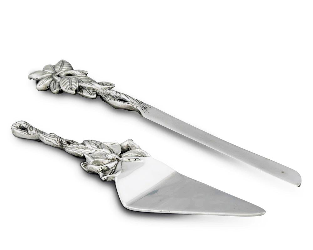 Magnolia Cake Knife and Pie Server by Arthur Court Designs 1