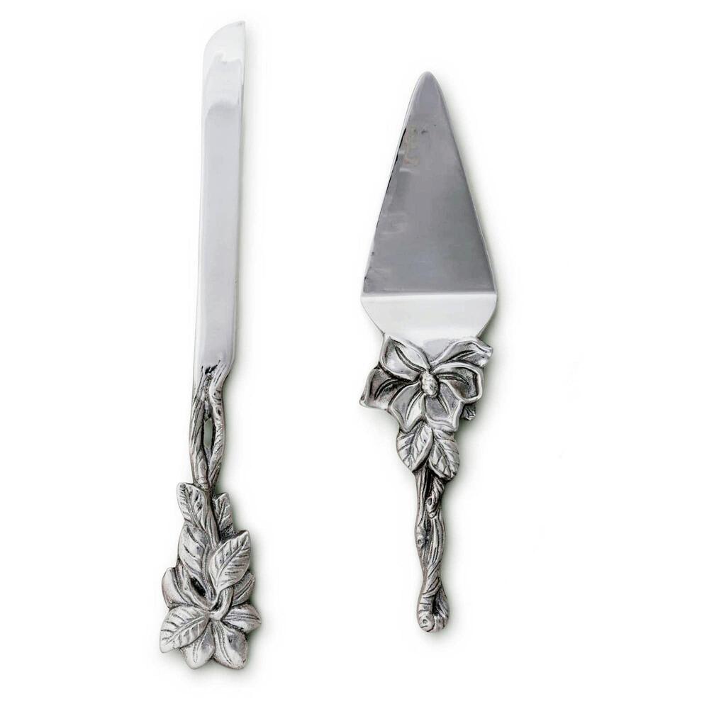 Magnolia Cake Knife and Pie Server by Arthur Court Designs