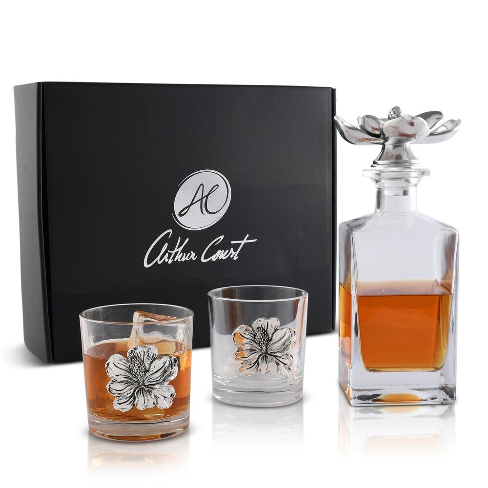 Magnolia Decanter Set with Glass by Arthur Court Designs 5