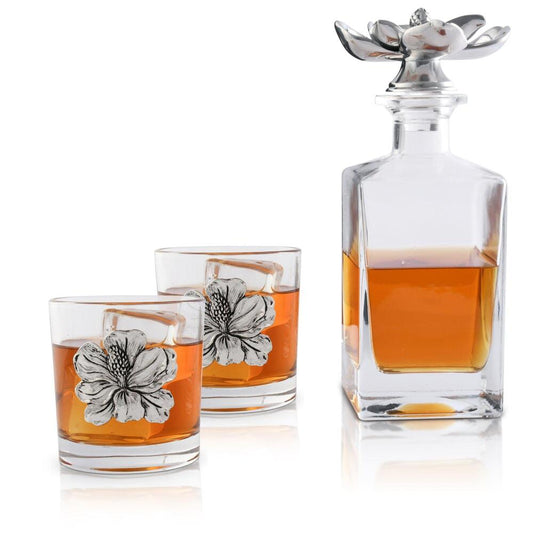 Magnolia Decanter Set with Glass by Arthur Court Designs
