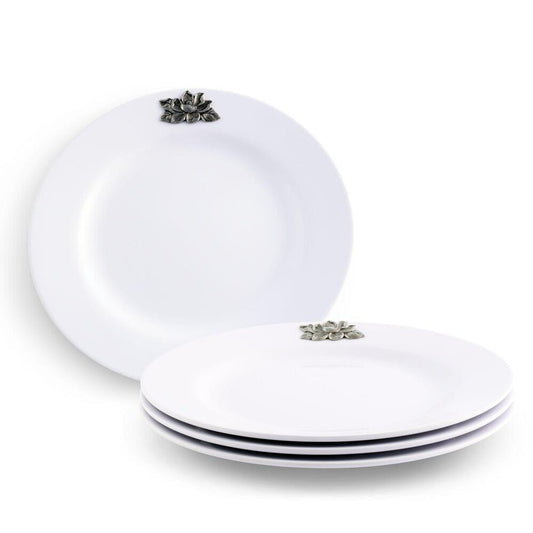 Magnolia Melamine Lunch Plates - Set of 4 by Arthur Court Designs