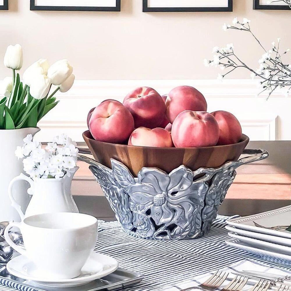 Magnolia Wood Tall Salad Bowl by Arthur Court Designs 2