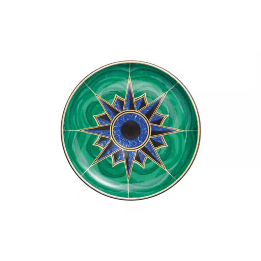 Malachite Canape Plate by Mottahedeh