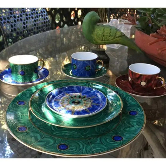 Malachite Service Plate by Mottahedeh Additional Image -1
