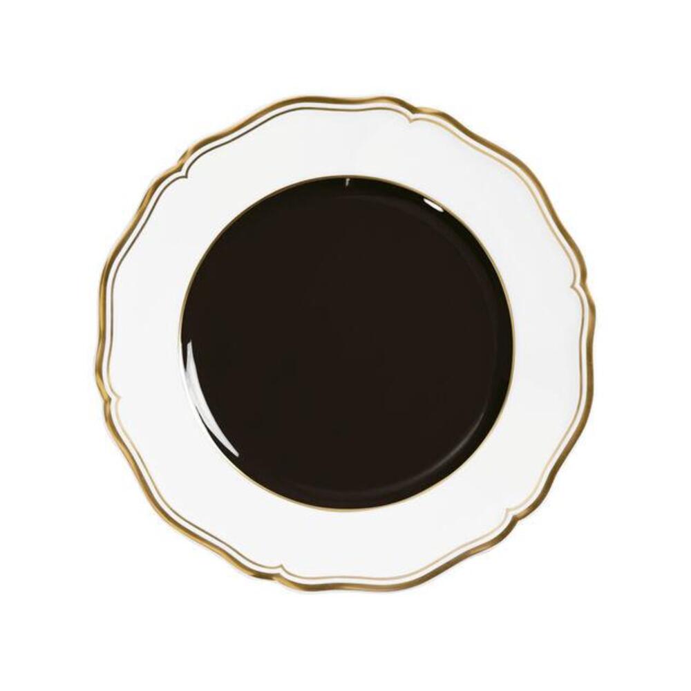 Mazurka Gold with Black Background Dessert Plate by Raynaud