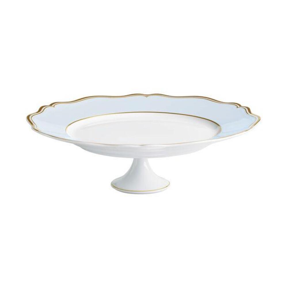 Mazurka Gold with Blue Grey Background Petit Fours Stand by Raynaud