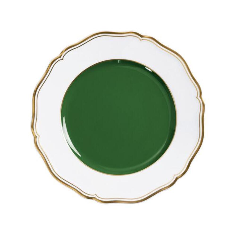 Mazurka Gold with Green Background Dessert Plate by Raynaud