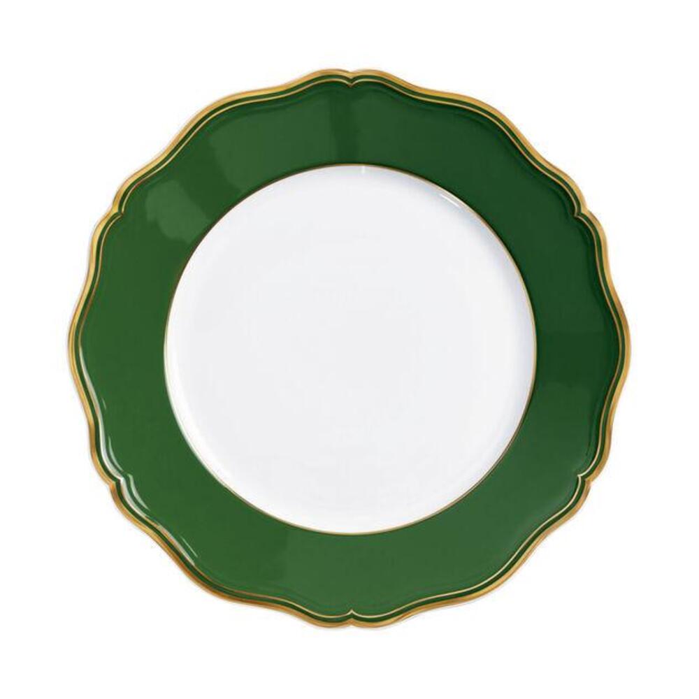Mazurka Gold with Green Background Dinner Plate by Raynaud