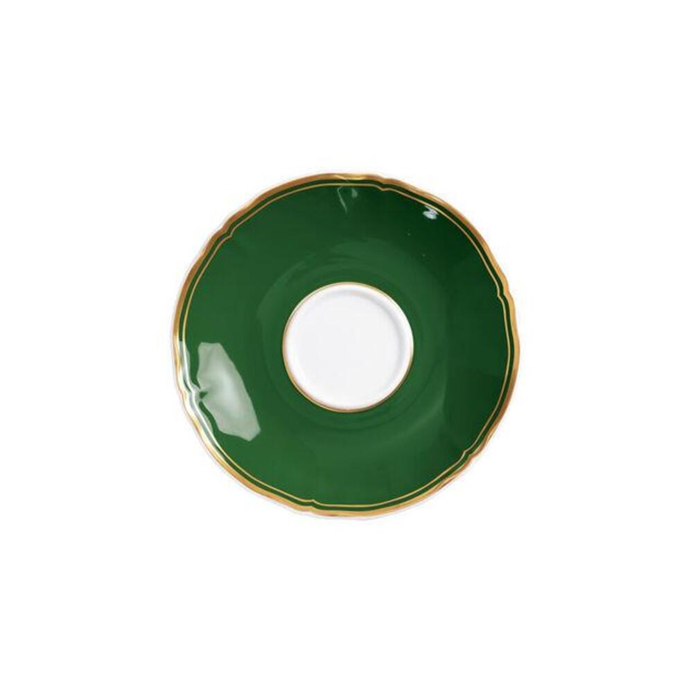Mazurka Gold with Green Background Tea Saucer by Raynaud