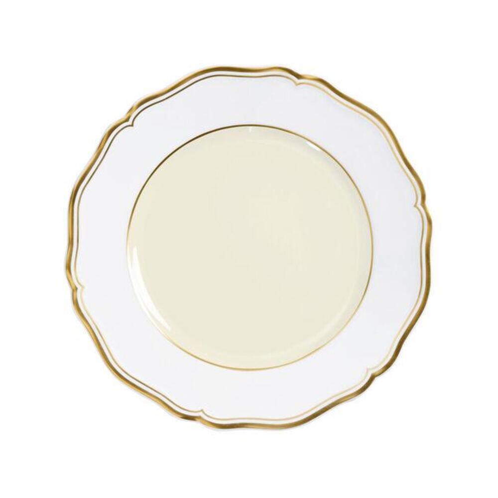 Mazurka Gold with Ivory Background Dessert Plate by Raynaud