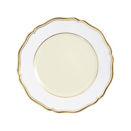 Mazurka Gold with Ivory Background Dessert Plate by Raynaud