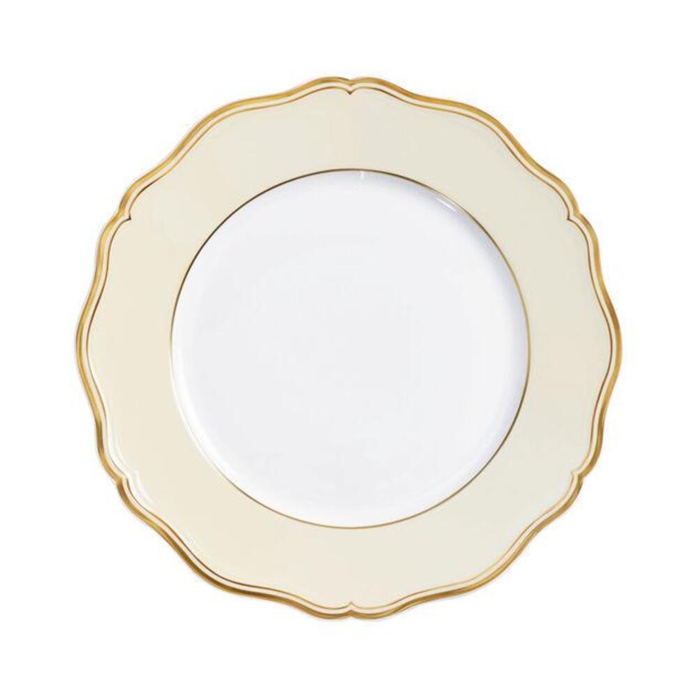 Mazurka Gold with Ivory Background Dinner Plate by Raynaud