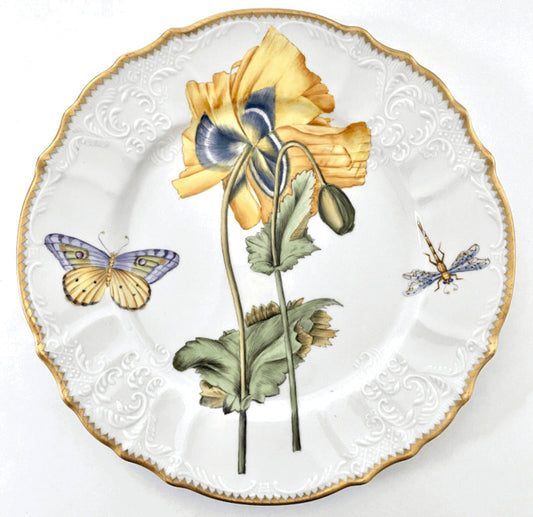 MC27 - Yellow Flower Dinner Plate by Anna Weatherley