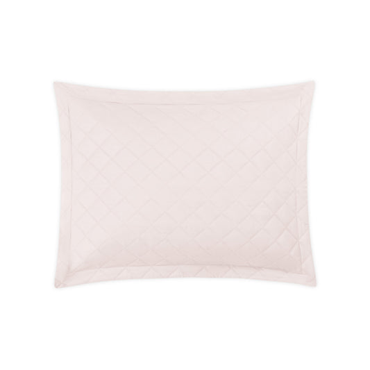Milano Quilt Sham Blush Quilted Standard