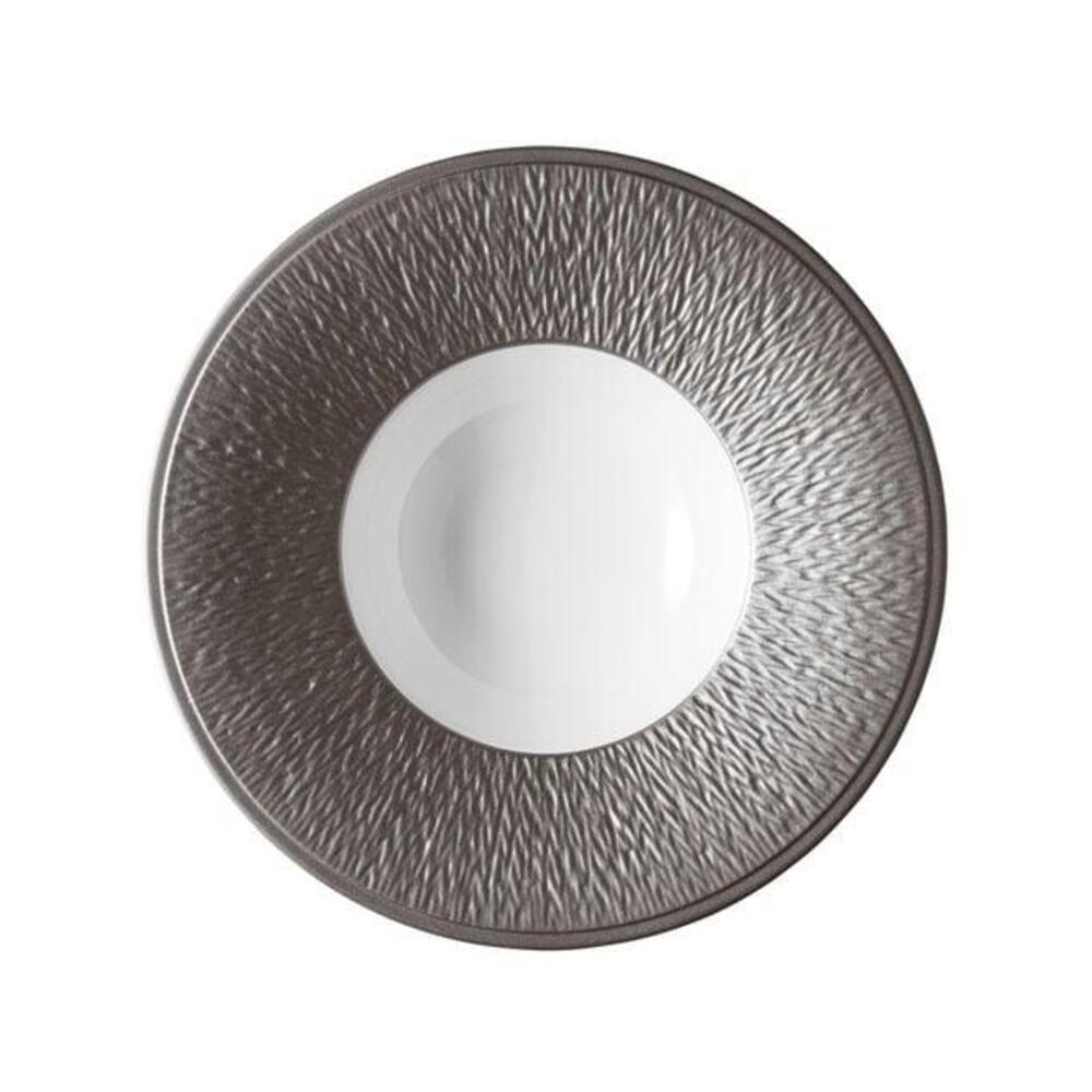 Mineral Irise Dark Grey Soup Plate by Raynaud