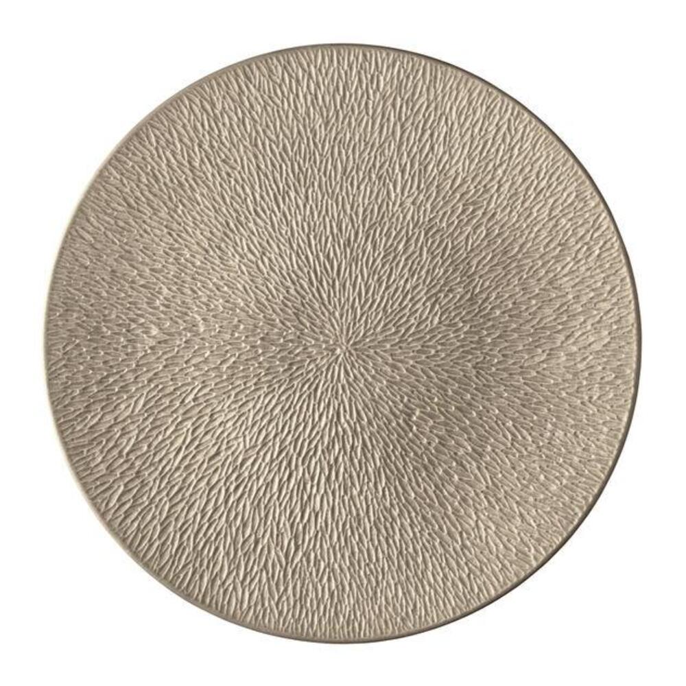 Mineral Irise Warm Grey 12.5" Dia Buffet Plate by Raynaud