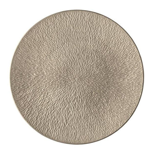 Mineral Irise Warm Grey 12.5" Dia Buffet Plate by Raynaud