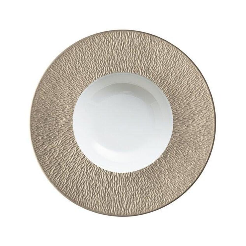 Mineral Irise Warm Grey Plate Deep by Raynaud