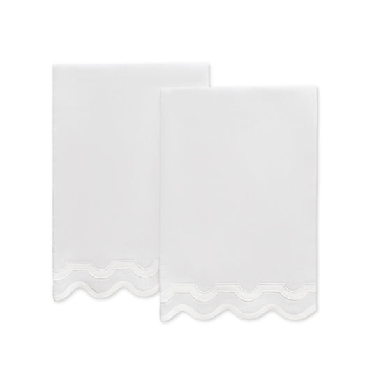 Mirasol Guest Towels set of 2 White & Bone