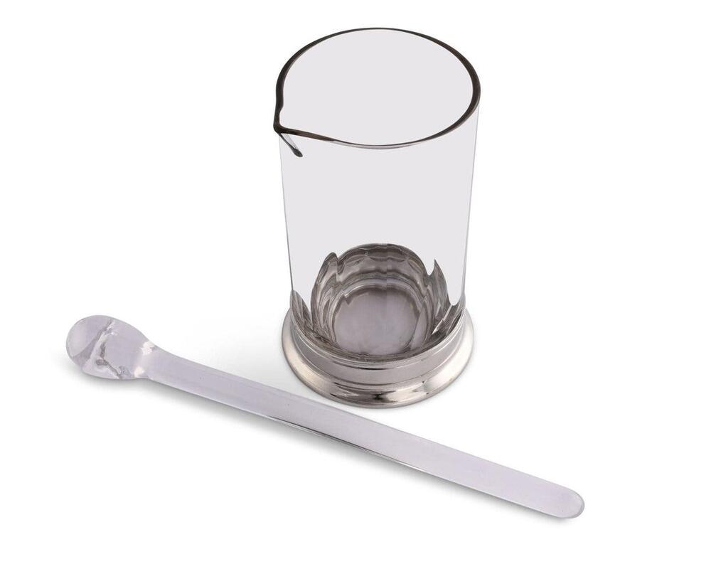 Mixing Pitcher and Stirrer - Hatched Glass by Vagabond House 1