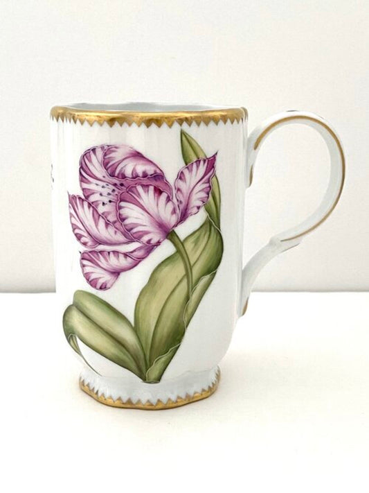 MU2 - Hand Painted Porcelain Tulip Mug by Anna Weatherley