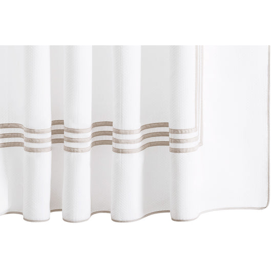 Newport 72" W x 72" L Shower Curtain Tan Stripe