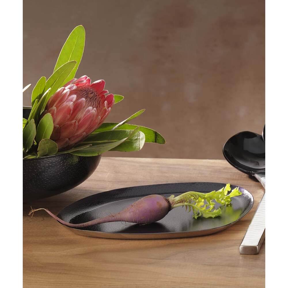 Northstar Oval Tray with Black Nickel 8 3/4" x 5 1/2" by Mary Jurek Design Additional Image -3