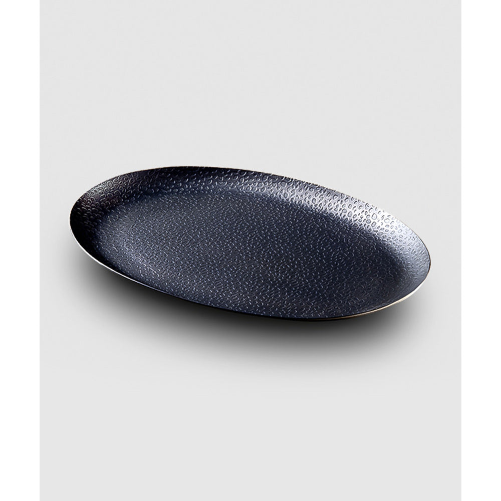 Northstar Oval Tray with Black Nickel 8 3/4" x 5 1/2" by Mary Jurek Design