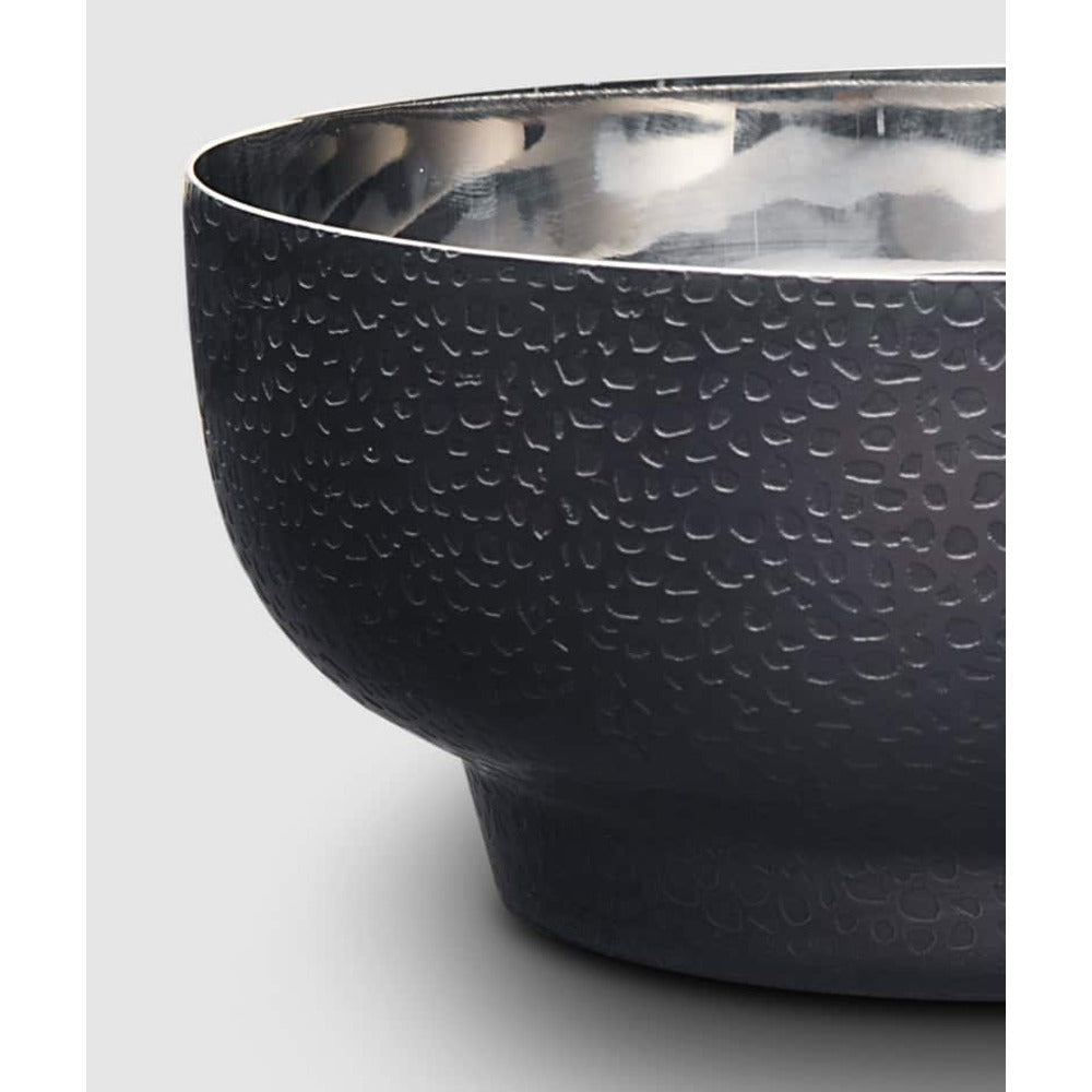Northstar Round Bowl with Black Nickel 6"D by Mary Jurek Design Additional Image -1
