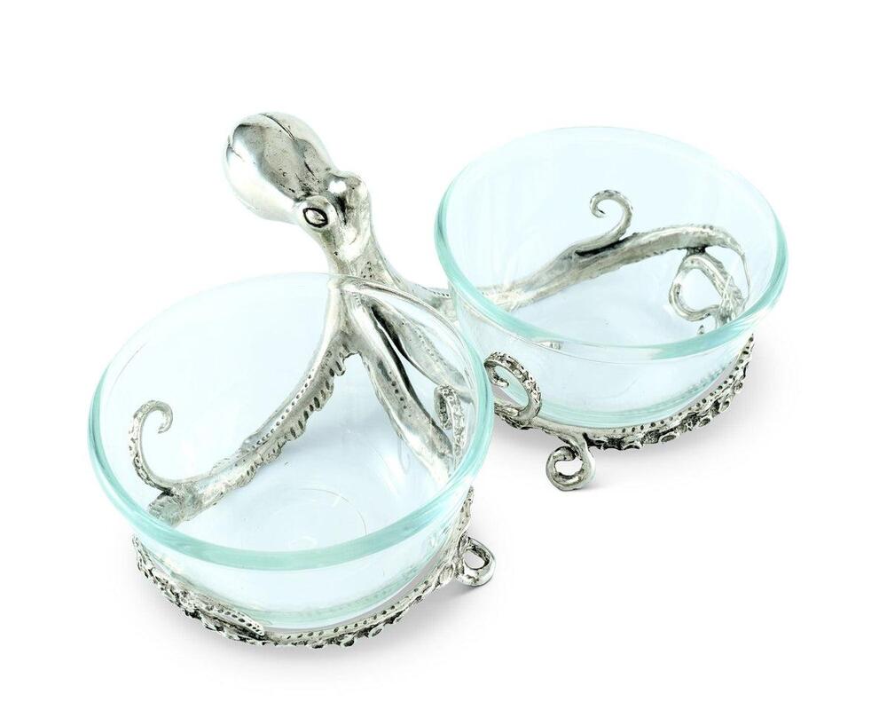 Octopus Double Condiment Bowls by Vagabond House 1