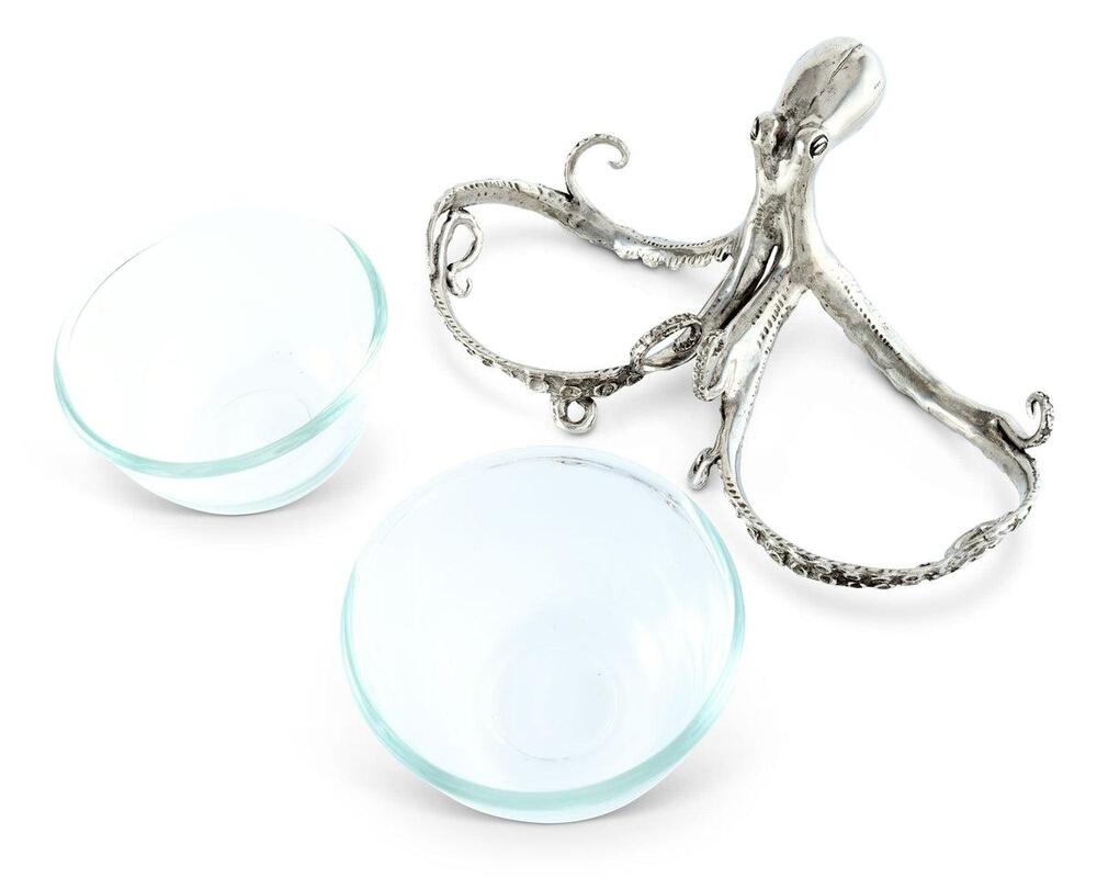 Octopus Double Condiment Bowls by Vagabond House 3