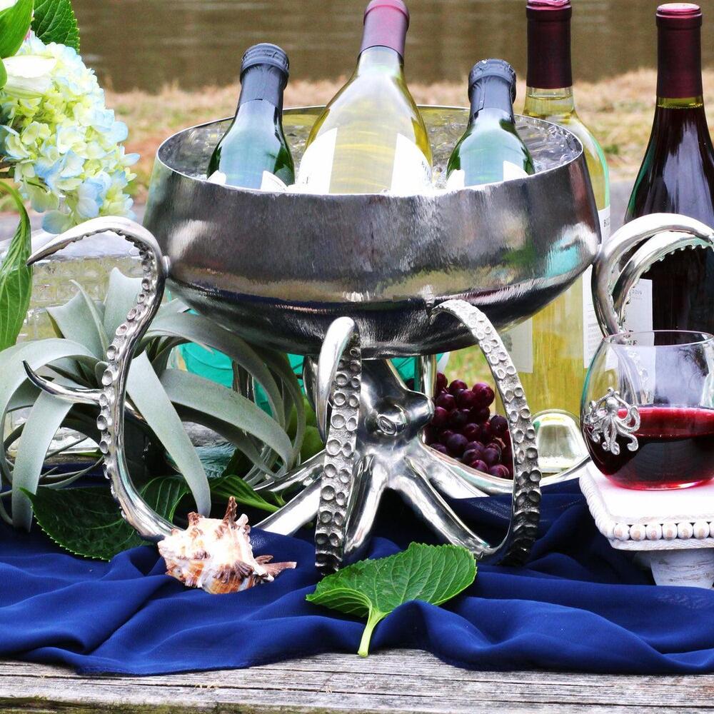 Octopus Stainless Steel Centerpiece Bowl by Vagabond House 3