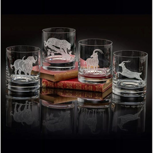 Old Fashion Glasses Iii (4) Safari by Julie Wear
