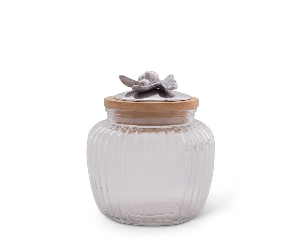 Olive Glass Canister by Arthur Court Designs 1