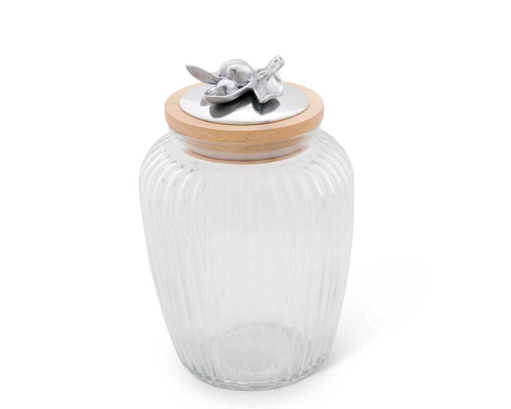 Olive Glass Canister by Arthur Court Designs 4