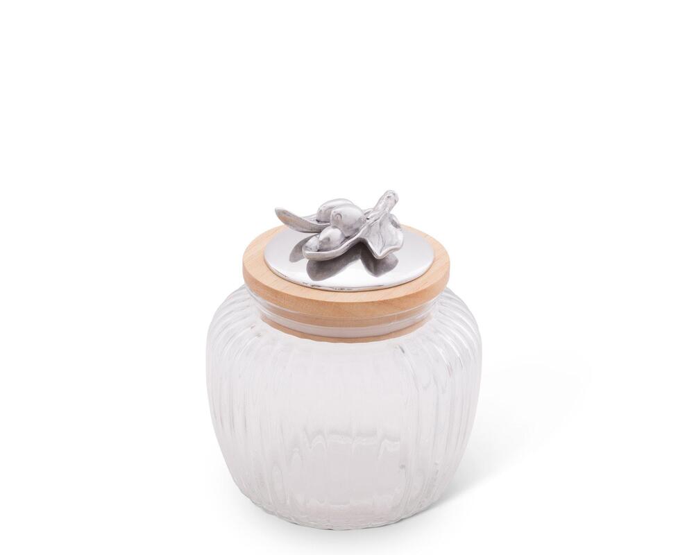 Olive Glass Canister by Arthur Court Designs 5
