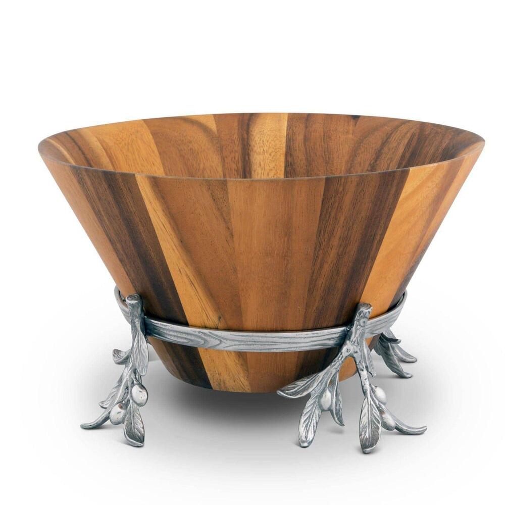 Olive Wood Salad Bowl by Arthur Court Designs 1