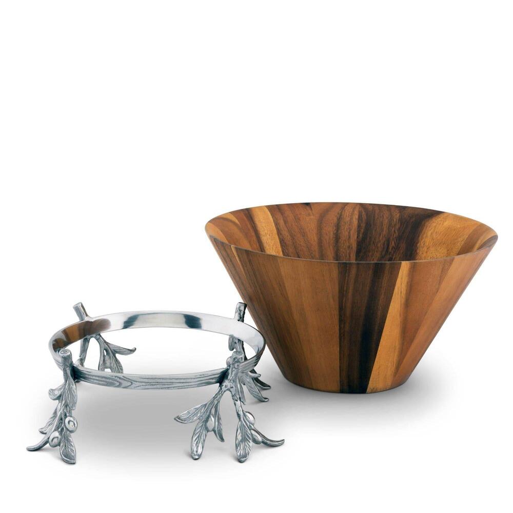 Olive Wood Salad Bowl by Arthur Court Designs 2