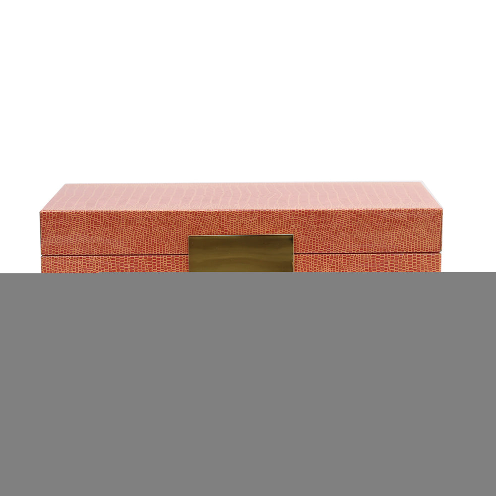Orange Croc Box With Gold 4"x9" by Addison Ross Additional Image-2