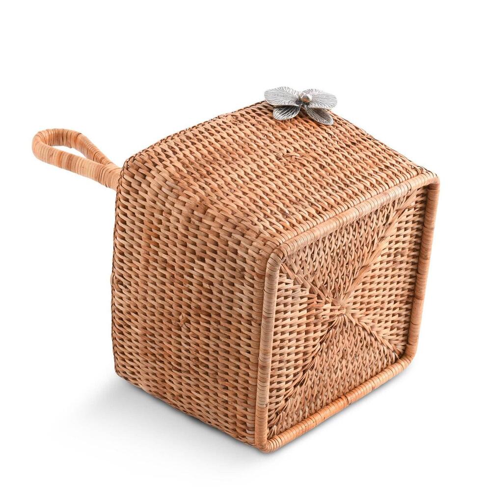 Orchid Hand Woven Wicker Rattan Flatware Caddy by Vagabond House 2