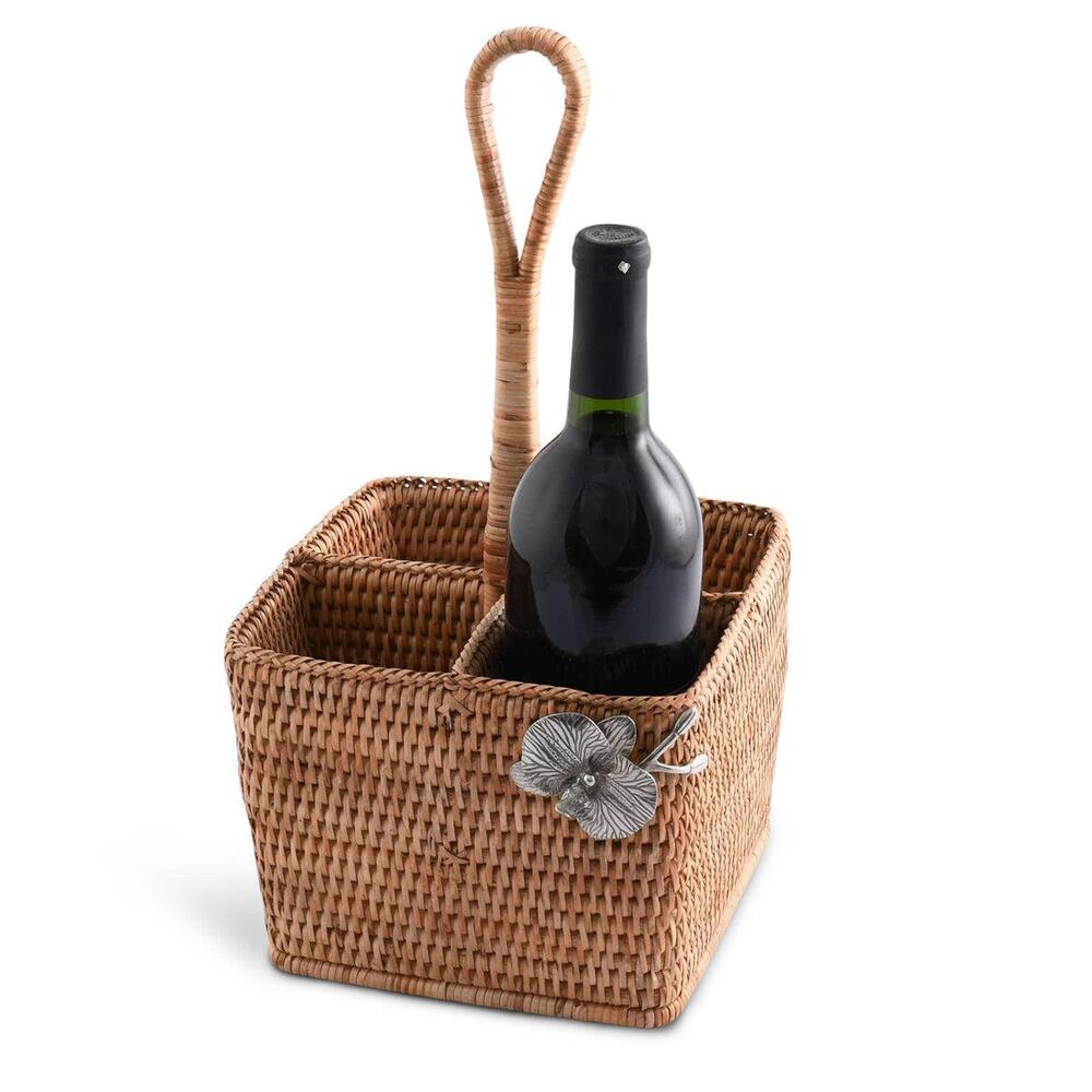 Orchid Hand Woven Wicker Rattan Flatware Caddy by Vagabond House 4