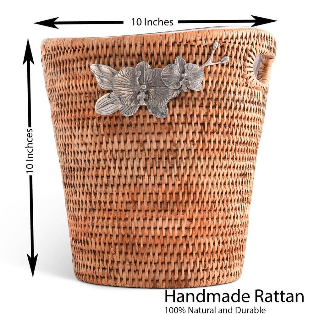 Orchids Hand Woven Wicker Rattan Champagne / Ice Bucket by Vagabond House 5