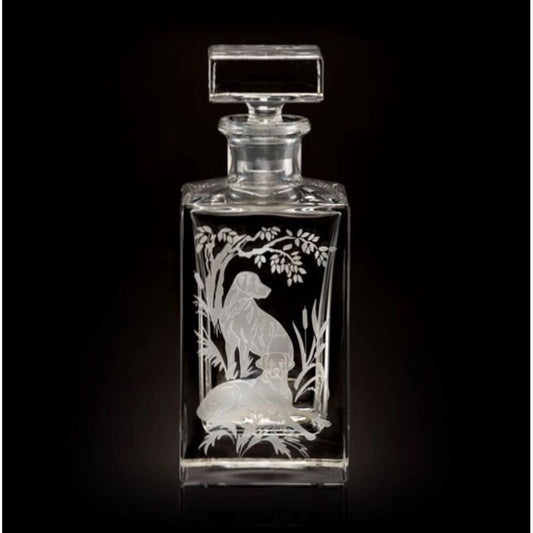 Pair Of Labs Classic Decanter Gun Dogs by Julie Wear