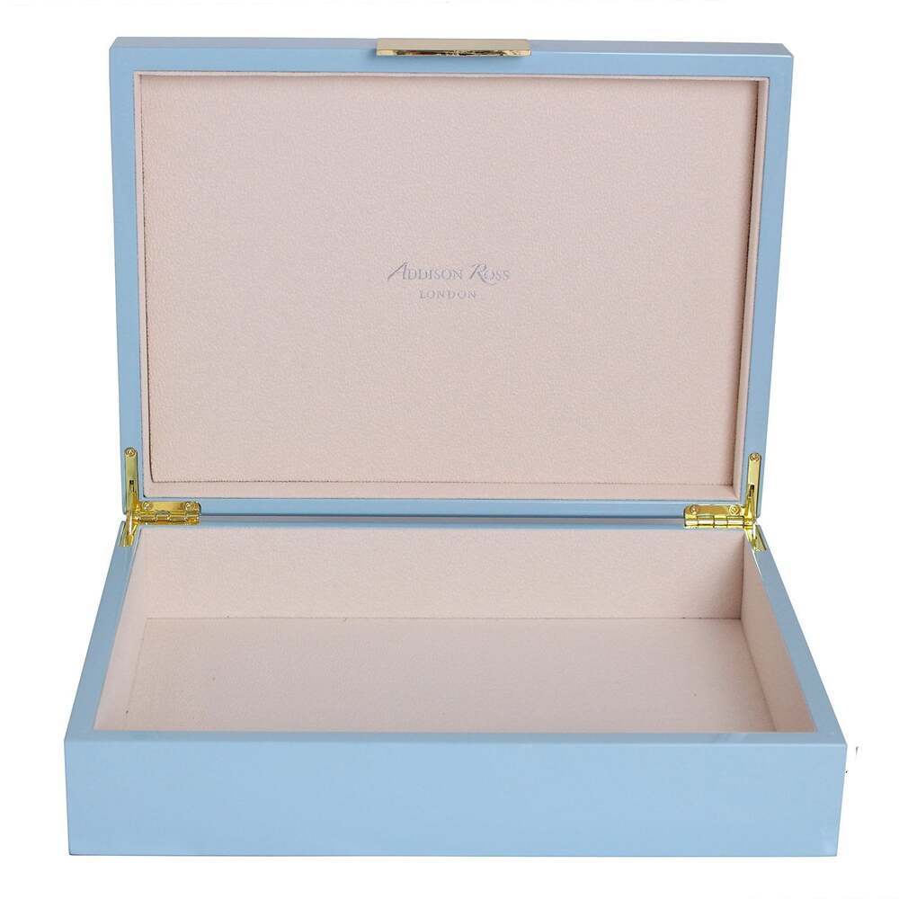 Pale Denim Blue Storage Box : Gold Trim by Addison Ross