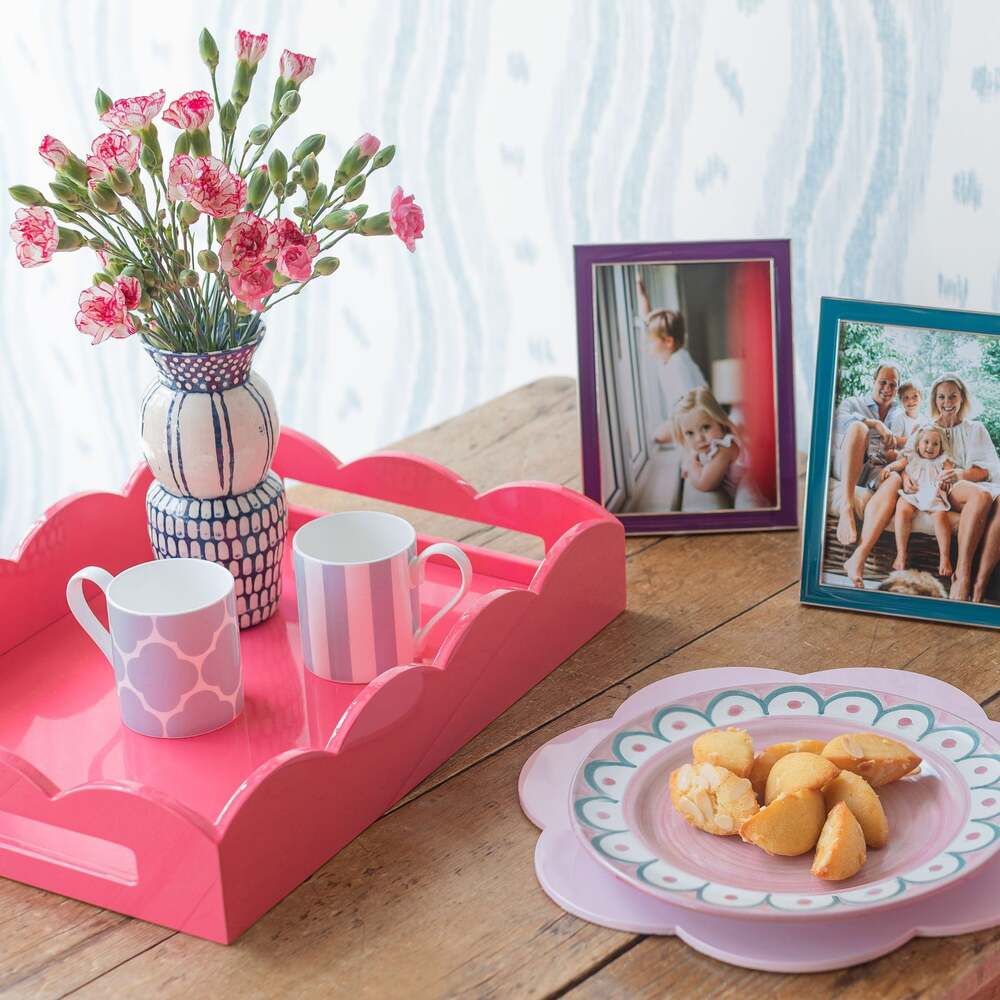 Pale Pink Lacquer Placemats - Set of 4 13"x13" by Addison Ross Additional Image-2