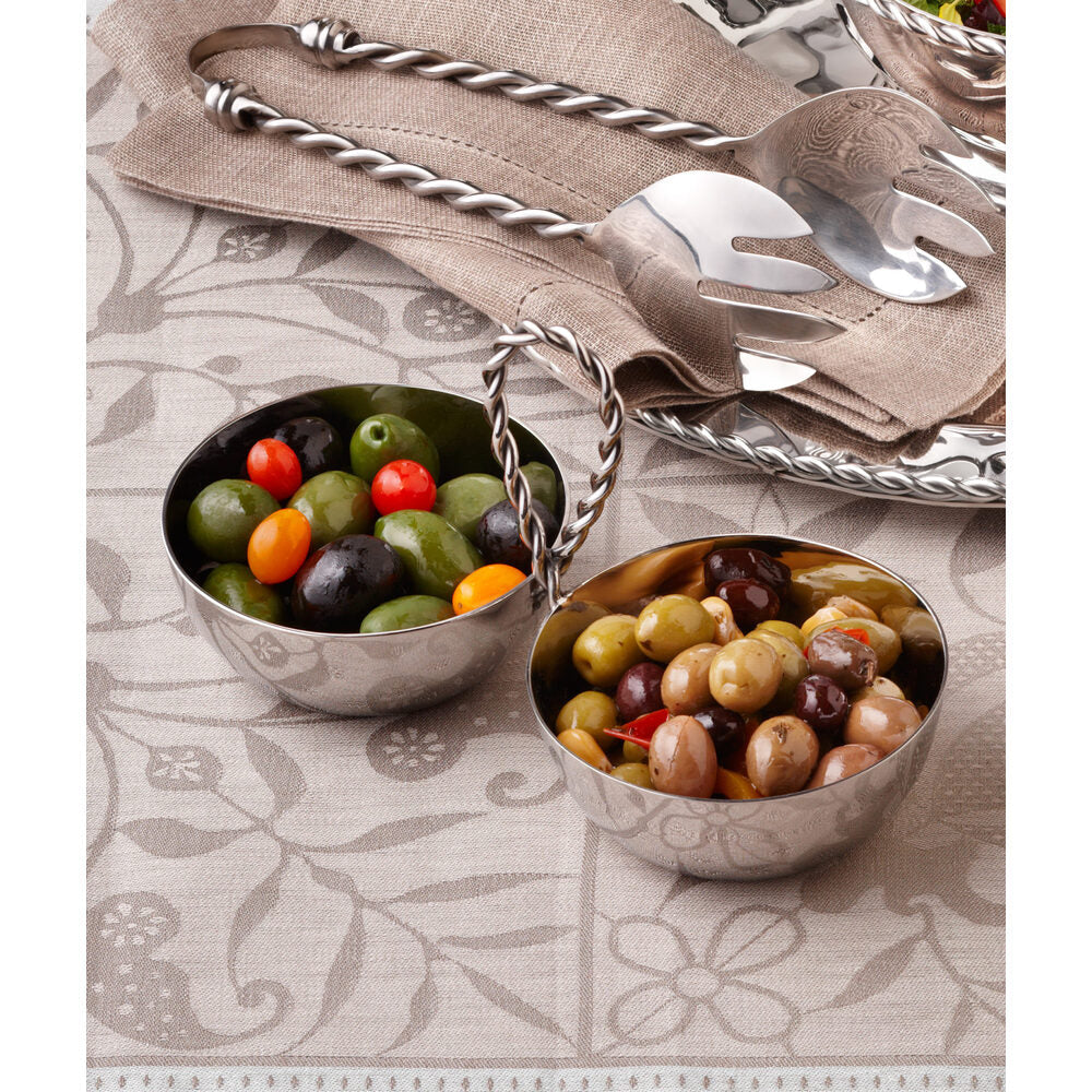 Paloma 2 Bowl Set with Braided Wire 9"L by Mary Jurek Design Additional Image -4