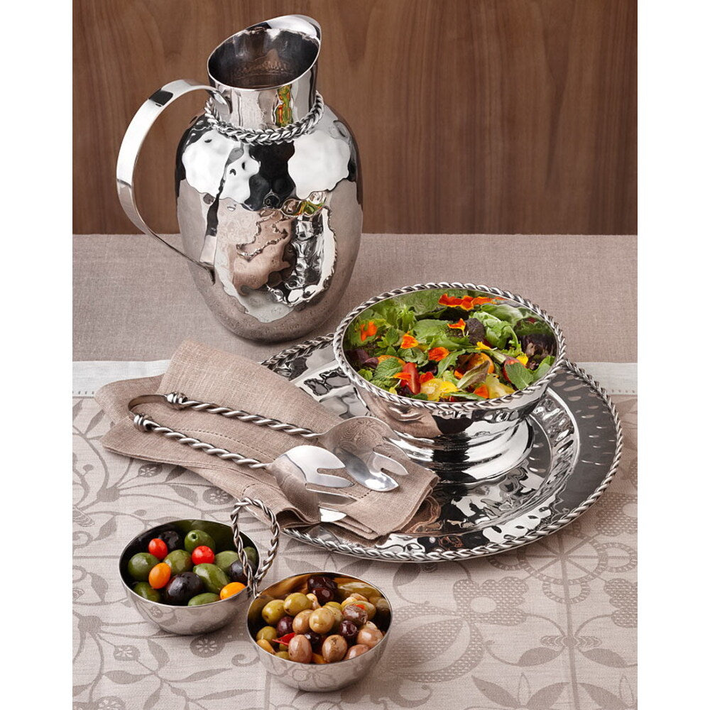 Paloma Serving Dish with Braided Wire 13"D by Mary Jurek Design Additional Image -3