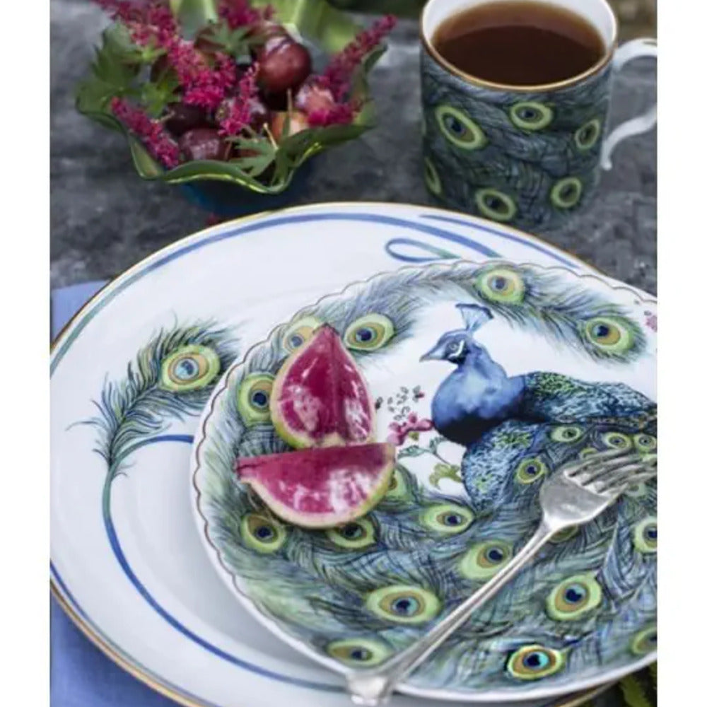 Peacock Dessert Plate by Mottahedeh Additional Image -1