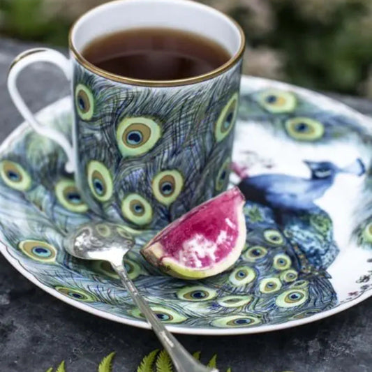 Peacock Mug by Mottahedeh Additional Image -1