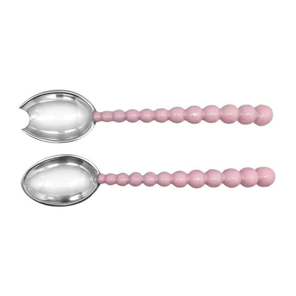 Pearled Aqua Large Salad Servers by Mariposa 3
